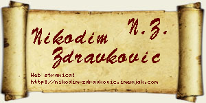Nikodim Zdravković vizit kartica